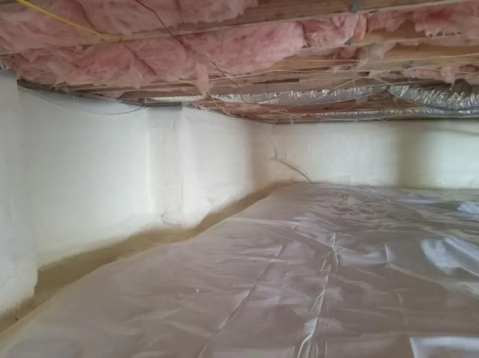Crawl space encapsulation with closed-cell spray foam for Roof Maintenance in Port St. John